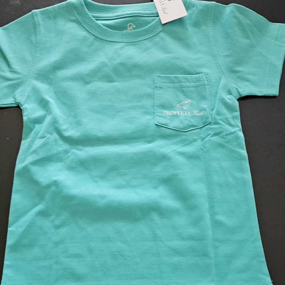 New Kids Aqua T-Shirt with Dog Print Kids - Picture 2 of 2
